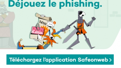 Visuel soyez malin. Déjouez le phishing