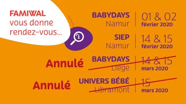 Babydays et Univers Bébé annulés