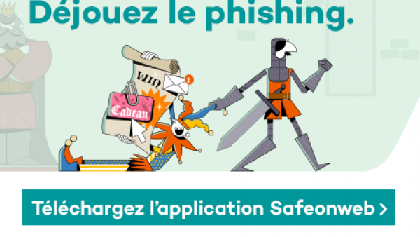 Visuel soyez malin. Déjouez le phishing